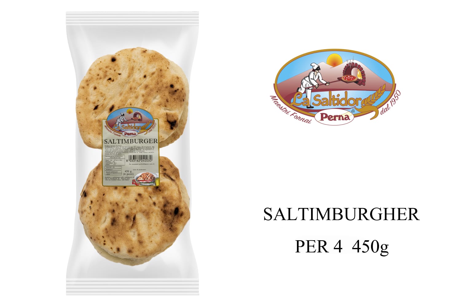 Saltimburger x4 450 gr.